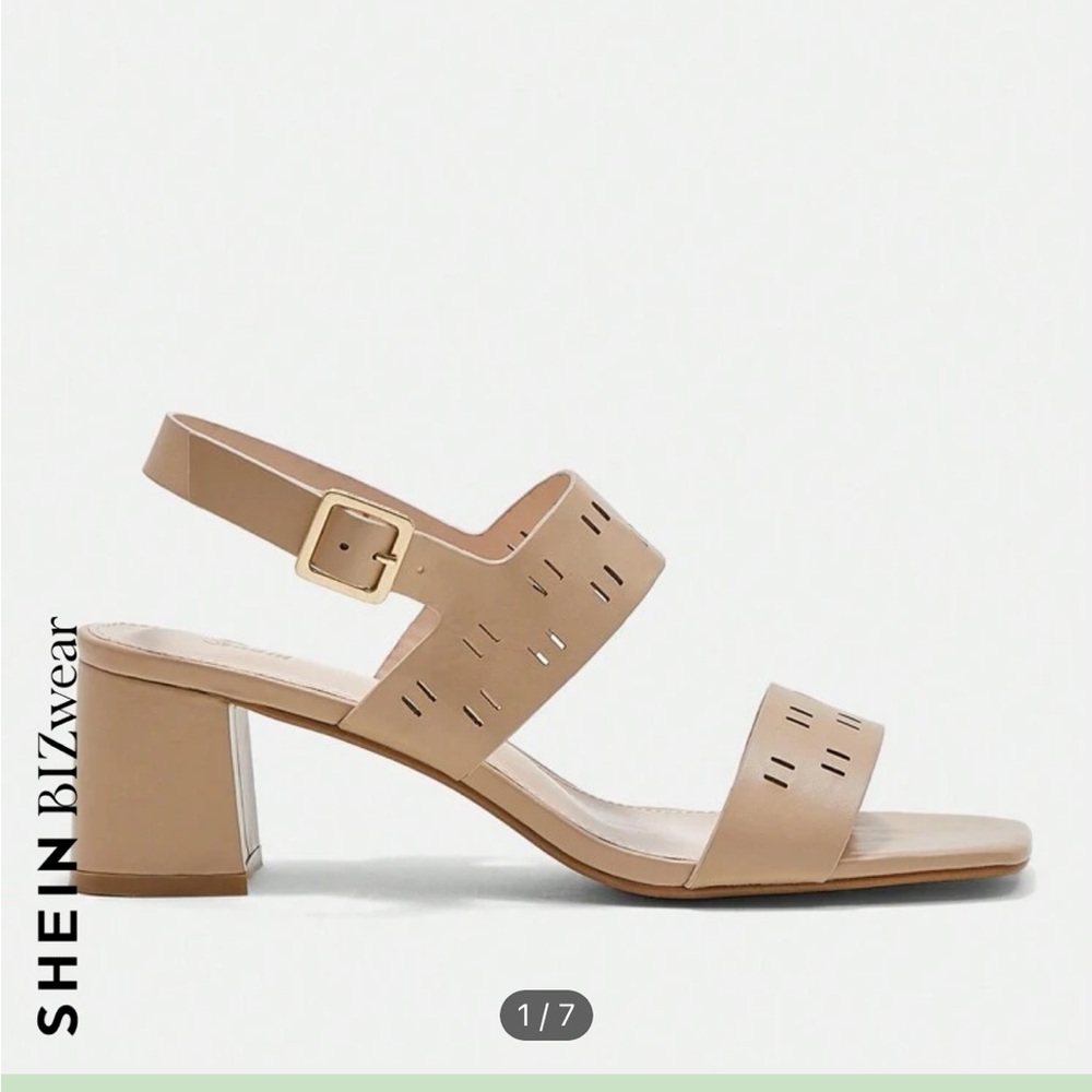 Tan block brand new shoe